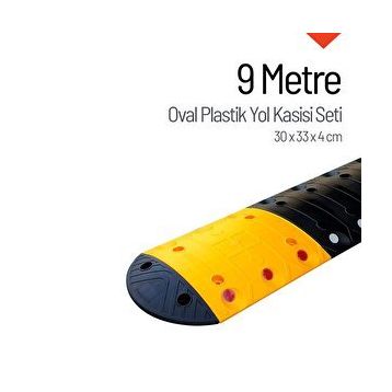 İleri Trafik 9 m Oval Plastik Hız Kesici Set