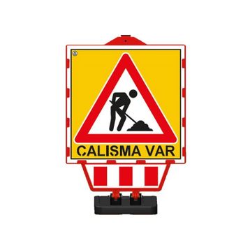 İleri Trafik Katlanır Uyarı Levhalı Bariyer