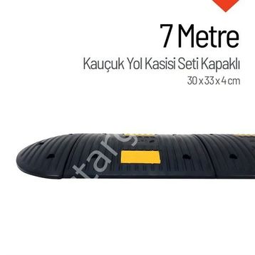 İleri Trafik Kauçuk Hız Kesici Set Kapaklı 7 m Eko Yol Kasisi