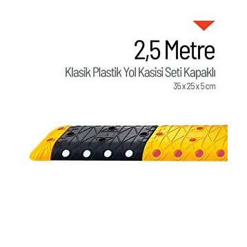 İleri Trafik Klasik Hız Kesici Set Kapaklı Plastik 2,5 m Yol Kasisi