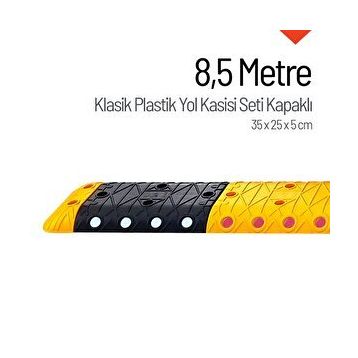 İleri Trafik Klasik Hız Kesici Set Kapaklı Plastik 5 m Yol Kasisi
