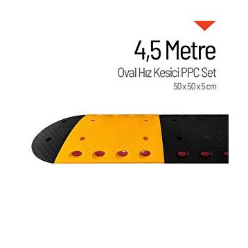 İleri Trafik Oval Plastik Hız Kesici Set 4,5 m Yol Kasisi