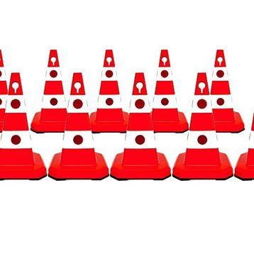 İleri Trafik Ultra Kedi Gözlü Trafik Konisi Ağırlıklı 10 Adet 60 cm Trafik Dubası