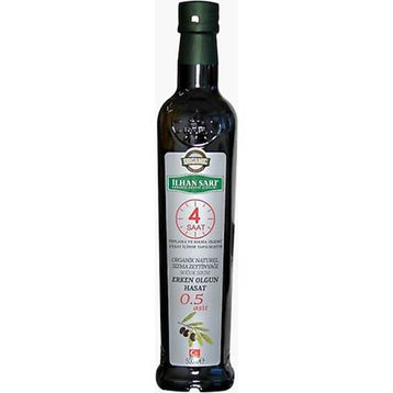 İlhan Sarı 0.5 Asit 4 Saat Organik Erken Olgun Hasat 500 ml Soğuk Sıkım Natürel Sızma Zeytinyağı