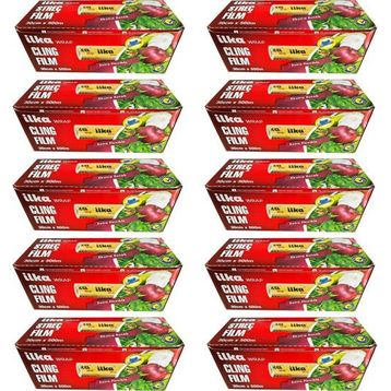 İlka 10 Paket 30 cm 500 mt Şeffaf Mutfak Rulo Streç Film Folyo