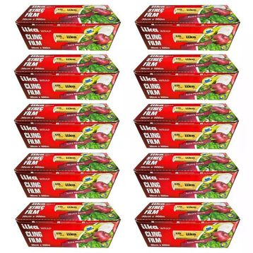 İlka 10 Paket 30 cm 500 mt Şeffaf Mutfak Rulo Streç Film Folyo
