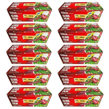 İlka 10 Paket 30 cm 500 mt Şeffaf Mutfak Rulo Streç Film Folyo