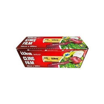 İlka 30 cm 500 mt Şeffaf Mutfak Rulo Streç Film Folyo