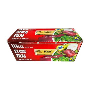 İlka 30 cm 500 mt Şeffaf Mutfak Rulo Streç Film Folyo