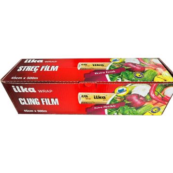 İlka 45 cm 500 mt Şeffaf Mutfak Rulo Streç Film Folyo