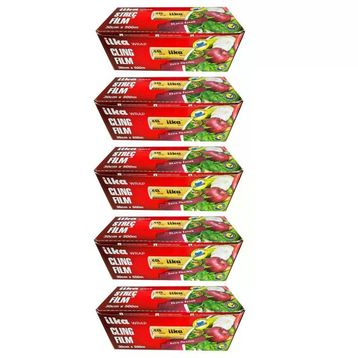 İlka 5 Paket 30 cm 500 mt Şeffaf Mutfak Rulo Streç Film Folyo