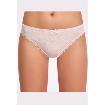 İlke İç Giyim 278 Melanjli Dantelli Bikini 3 Adet Kadın Külot