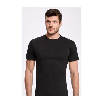 İlke İç Giyim Siyah Bisiklet Yaka Erkek T-Shirt