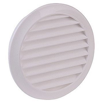 İloz Yuvarlak 100 mm Çap Beyaz Dış Duvar Izgarası
