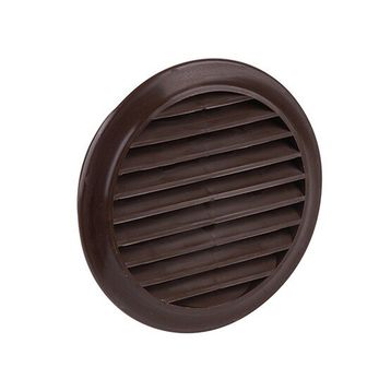 İloz Yuvarlak 100 mm Çap Kahve Dış Duvar Izgarası