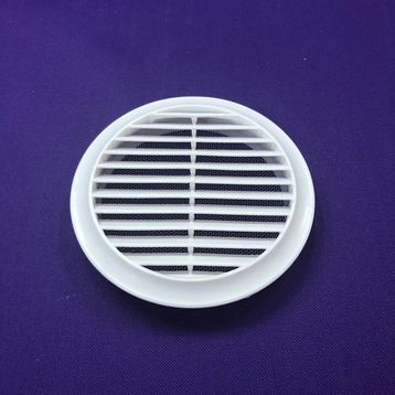 İloz Yuvarlak 125 mm Çap Beyaz Dış Duvar Izgarası