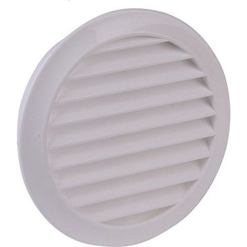 İloz Yuvarlak 125 mm Çap Beyaz Dış Duvar Izgarası