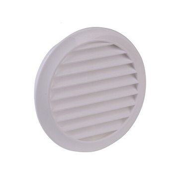 İloz Yuvarlak 125 mm Çap Beyaz Dış Duvar Izgarası