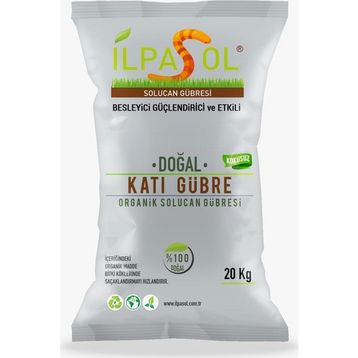 İlpasol %100 Organik Katı 20 kg Solucan Gübresi