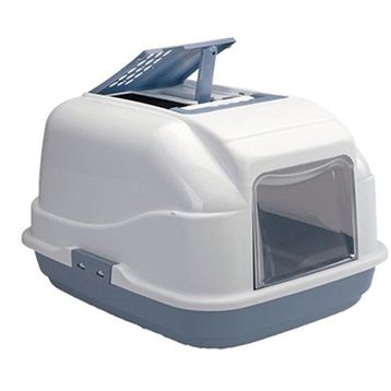 Imac Easy Beyaz Mavi 40x50x40 cm Cat Kapalı Filtreli Kedi Tuvaleti
