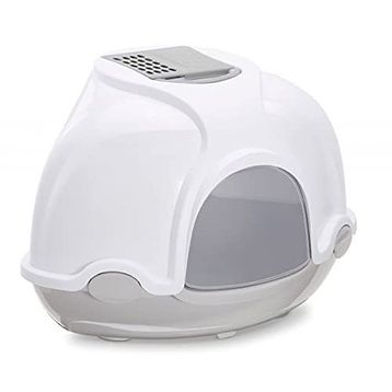 Imac Ginger Gri Beyaz 52x52x44.5 cm Kapalı Köşe Kedi Tuvaleti