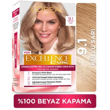 Imedia Excel 9.1 Sarı Küllü Saç Boyama Seti