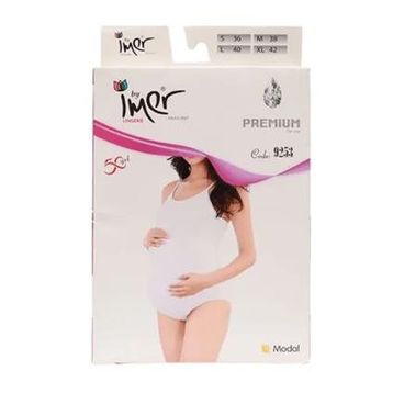 Imer Hamile 9253 Krem Çıt Çıtlı Body