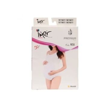 Imer Hamile 9253 Krem Çıt Çıtlı Body