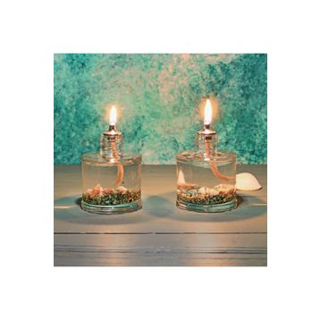 İmperiums 2'li Ocean Green Cylinder Dekoratif Kandil Mum