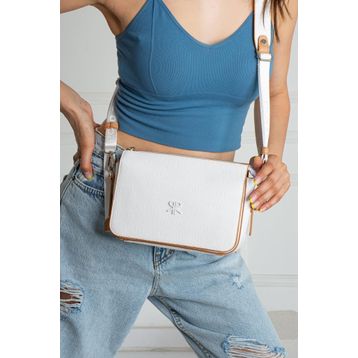 ImPolo Dayanna Beyaz Taba 16x22 cm Kadın Omuz ve Çapraz Çanta