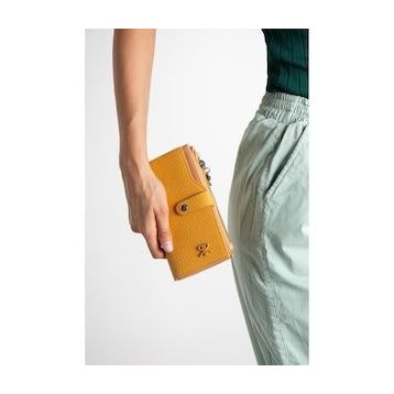 ImPolo Solin Hardal Taba 10x18.5 cm Kadın El ve Cep Cüzdanı
