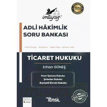 İmtiyaz Adli Hakimlik 2022 Soru Bankası Ticaret Hukuku - Temsil Kitap Yayınları