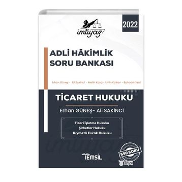 İmtiyaz Adli Hakimlik 2022 Soru Bankası Ticaret Hukuku - Temsil Kitap Yayınları