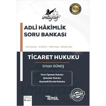 İmtiyaz Adli Hakimlik 2022 Soru Bankası Ticaret Hukuku - Temsil Kitap Yayınları