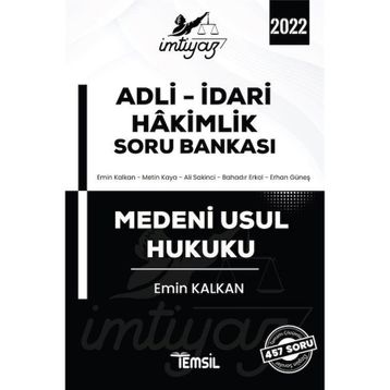 İmtiyaz Adli-İdari Hakimlik Soru Bankası Medeni Usul Hukuku 2022 Temsil Kitap Yayınları