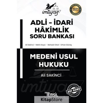 İmtiyaz Adli-İdari Hakimlik Soru Bankası Medeni Usul Hukuku 2022 Temsil Kitap Yayınları