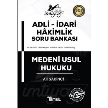 İmtiyaz Adli-İdari Hakimlik Soru Bankası Medeni Usul Hukuku 2022 Temsil Kitap Yayınları