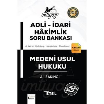 İmtiyaz Adli-İdari Hakimlik Soru Bankası Medeni Usul Hukuku 2022 Temsil Kitap Yayınları