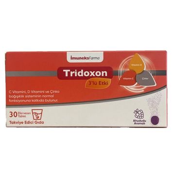İmuneksfarma Tridoxon Üçlü Etki 30 Efervesan Tablet