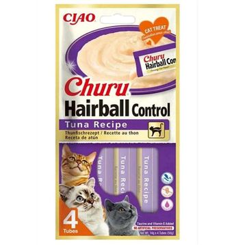 Inaba Ciao Churu Hairball Tüy Yumağı Kontrollü Ton Balıklı 4x14 gr Ödül Maması