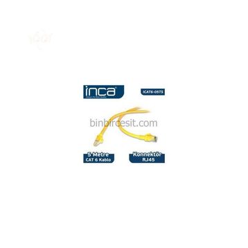 Inca ICAT6-05TS CAT6 5 M Sarı Kablo