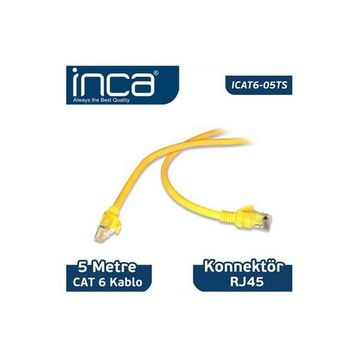 Inca ICAT6-05TS CAT6 5 M Sarı Kablo