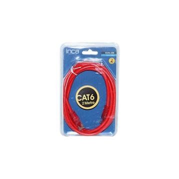 Inca ICAT6-20K  2 mt Kırmızı Cat6 Kablo