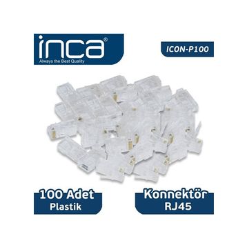 Inca Icon-p100 Icon-p100 Inca Rj-45 100 Adet Plastik Konnektör