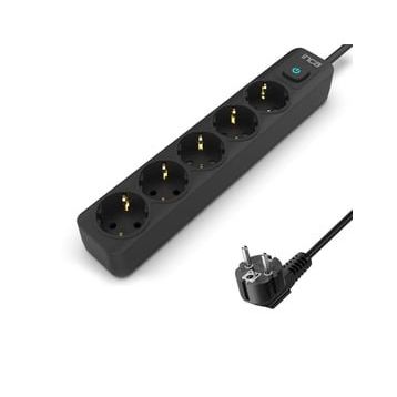 Inca IPW-44SY3 5 3 m Siyah Port Akım Korumalı Led Tuşlu Priz