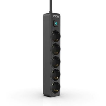 Inca IPW-44SY3 5 3 m Siyah Port Akım Korumalı Led Tuşlu Priz