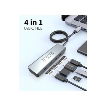 Inca ITPT-4T Type-C Hub X4 Type-C Port 3.1 10 GBPS Alüminyum Kasa Çoklayıcı