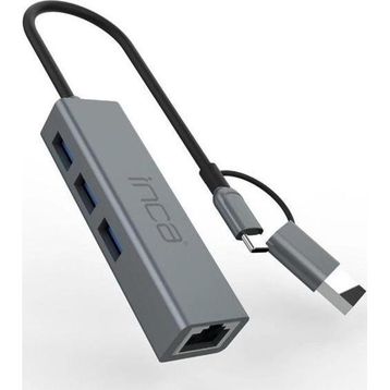 Inca IUTP-03T USB Hub X3 USB 3.0 10 GBPS + Ethernet RJ45 1000 Mbps Çoklayıcı