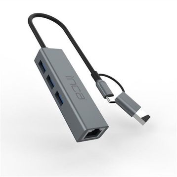 Inca IUTP-03T USB Hub X3 USB 3.0 10 GBPS + Ethernet RJ45 1000 Mbps Çoklayıcı