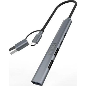 Inca IUTP-06T USB 3.0 Type-C 3.1 Hub 1 X USB 3.0 +2 X USB+Type-C+PD100W 2.0 Alüminyum Kasa Çoklayıcı